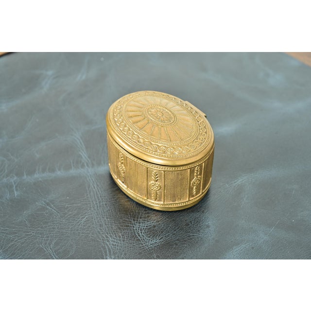 Art Deco Tiffany Studios New York Adam Pattern Bronze Doré Inkwell For Sale - Image 3 of 12