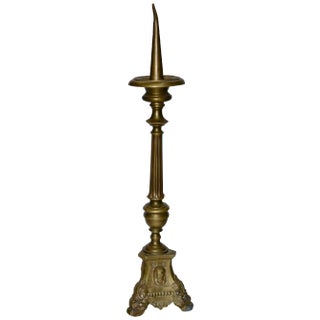 Late 19th Century Italian Brass Altar Oil Burner For Sale