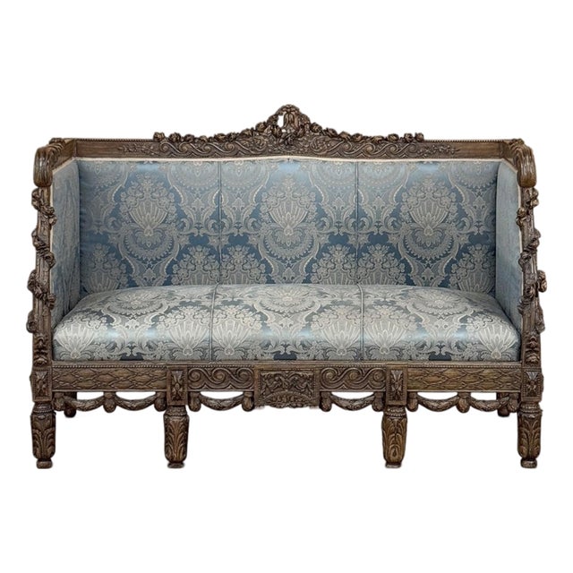19th Century French Louis XVI Canape ~ Settee For Sale