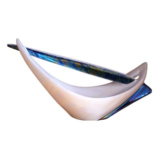 Large French Bowl in Iridescent Ceramic from Verceram, 1950 For Sale