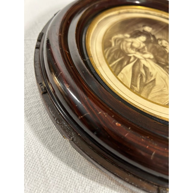 American Antique Lincoln Family Engraving in Original Frame For Sale - Image 3 of 6