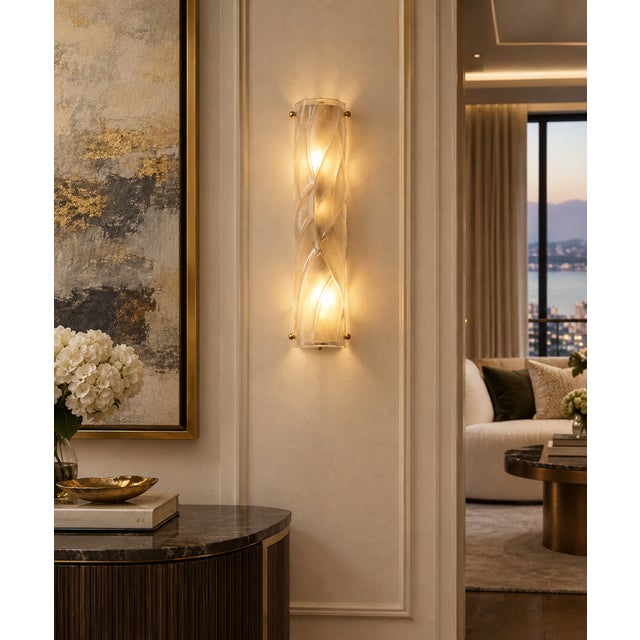 21st Century Italian Avvolto Murano Glass Sconce by Fabio LTD For Sale - Image 9 of 9