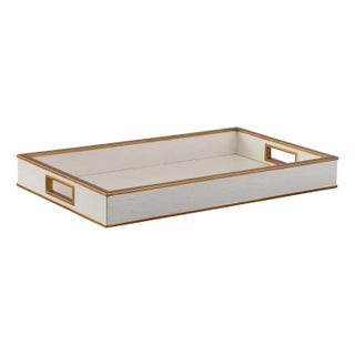 Reddington Faux Croc Tray - White Croco For Sale