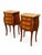 Louis XV Bedside Tables with Floral Marquetry, 1890s, Set of 2 For Sale - Image 3 of 11