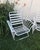 Art Deco Vinyl Strapped Metal Outdoor Patio Seating-Set of 5 For Sale - Image 3 of 5