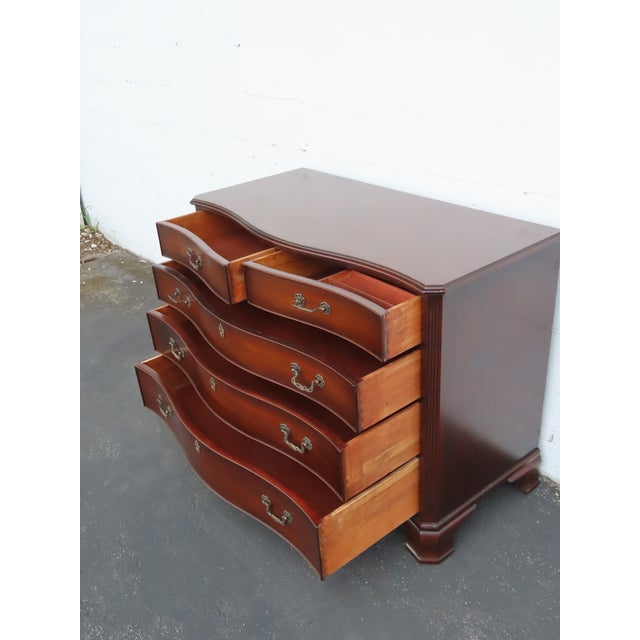 Kindel Serpentine Mahogany Low Dresser Bathroom Vanity 6912 For Sale - Image 15 of 18