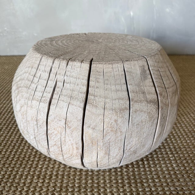 Contemporary Vintage Elm Table Stump For Sale - Image 3 of 5