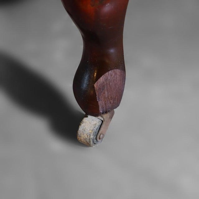 Antique Carved Mahogany Painter’s Palette Parlor Table With Carved Scrolls C1890 For Sale - Image 17 of 18