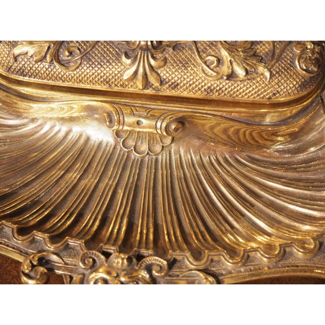 Mid 19th Century Napoleon III Gilt Bronze Inkwell From France, C. 1840 For Sale - Image 5 of 12