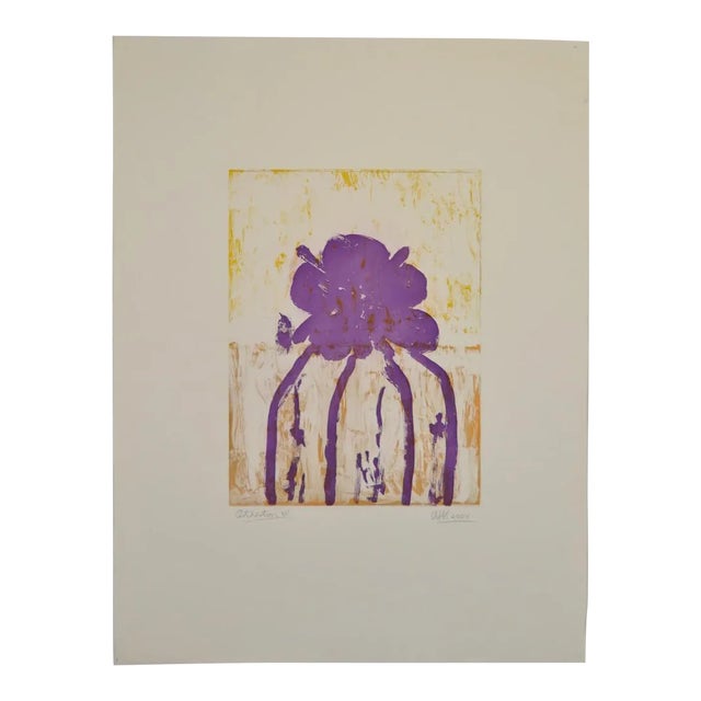 Arthur Krakower "Atherton" Original Monotype C.2004 For Sale In San Francisco - Image 6 of 6