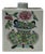 Chinese Flower Ding Vase Graphic Rectangular Porcelain Tea Caddy Jar For Sale