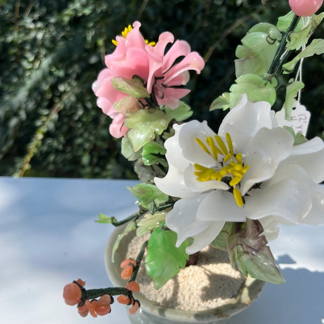 Chinoiserie Peony Gem Bonsai Tree For Sale - Image 3 of 11