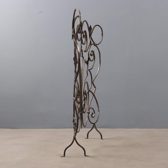 Metal Wrought Iron Fireplace Guard For Sale - Image 7 of 9