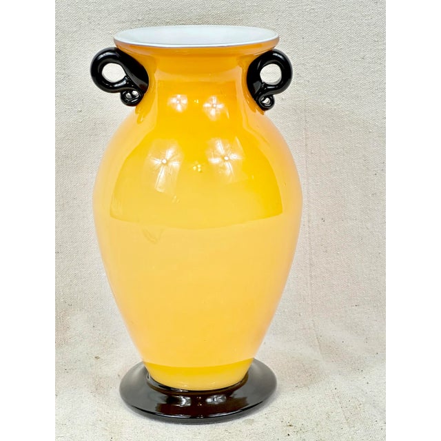 Glass Vintage Murano Style Art Glass Vase For Sale - Image 7 of 9