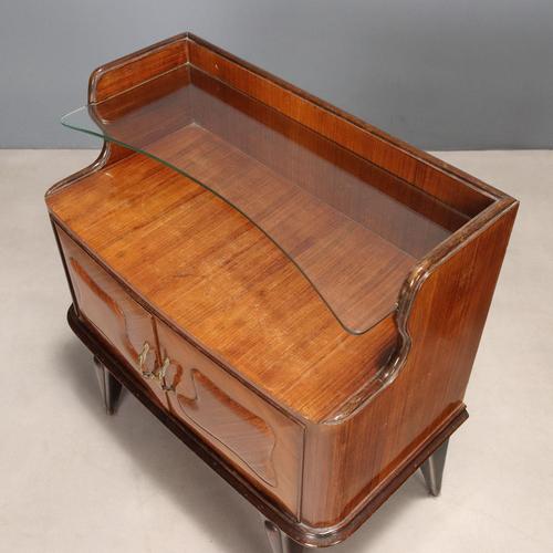 Brown Vintage Nightstands, 1950s, Set of 2 For Sale - Image 8 of 10