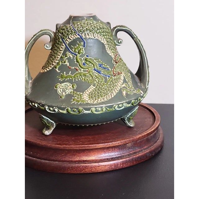 Antique Moriage Dragon Footed Vessel For Sale - Image 4 of 11