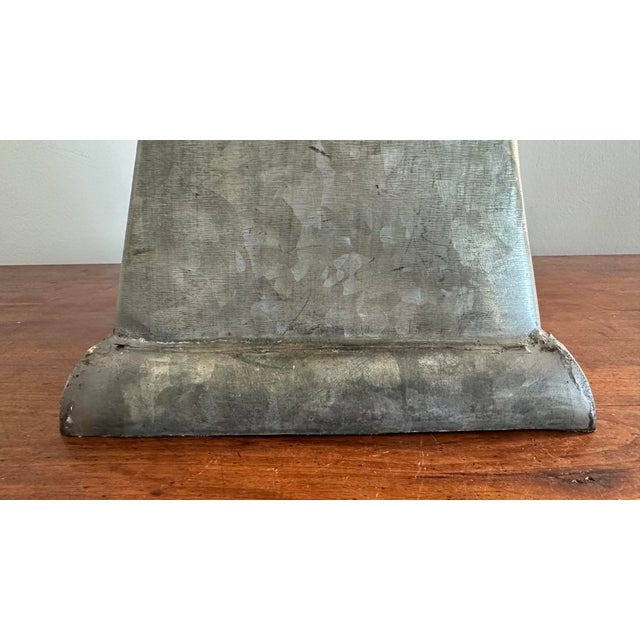 Metal Monumental Architectural Style French Zinc Table Lamp For Sale - Image 7 of 10