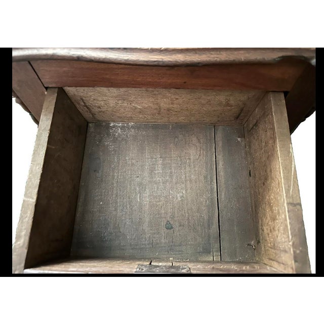Brown Antique Late 19th Century Rustic Wood Victorian Table Top Storage Box For Sale - Image 8 of 11