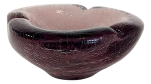 1960s Renato Anatra Murano Ghiacciato Art Glass Catchall/Ashtray, Signed