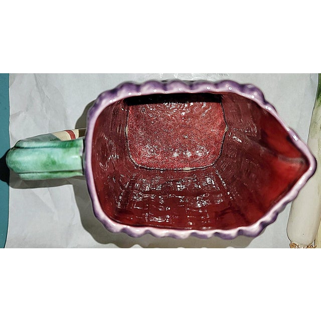 1990s French Majolica Asparagus Pitcher With Spears For Sale - Image 10 of 11