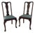 Early Twentieth Century Classic Traditional Queen Anne Armless Dining Chairs, Splat Back With Slip Seats For Sale