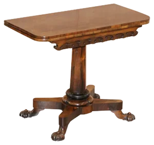 Redwood Tea Card Table from J Kendall & Co, 1830s