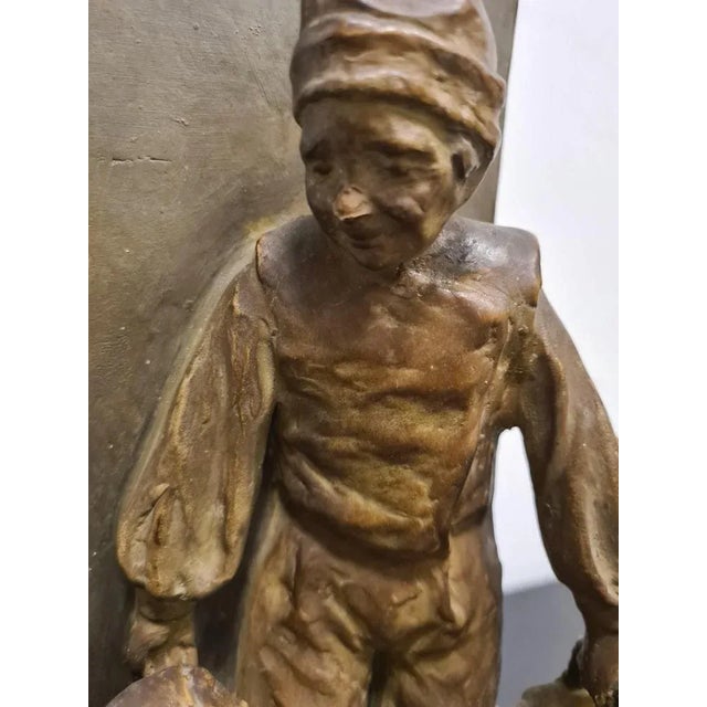 Sculpture Vase in Painted Terracotta, 1920s For Sale - Image 4 of 11