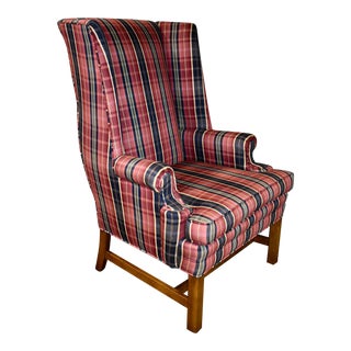 Vintage New Red Wingback Chairs For Sale Chairish