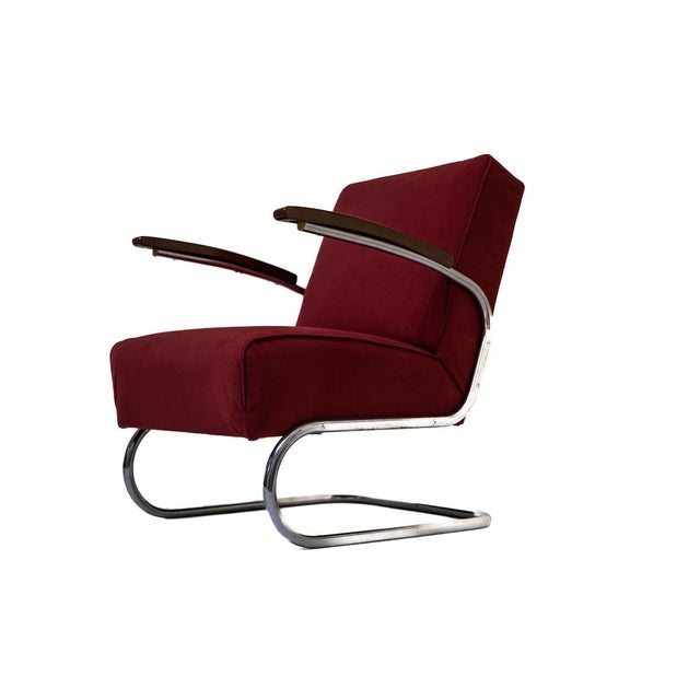 Bauhaus Steel Pipe Chair by S411 by Thonet, Vienna, 1935 For Sale - Image 9 of 10