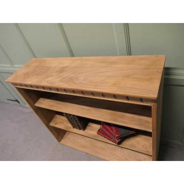 Mid-Century Elm Open Front Bookcase, 1960s For Sale - Image 3 of 8