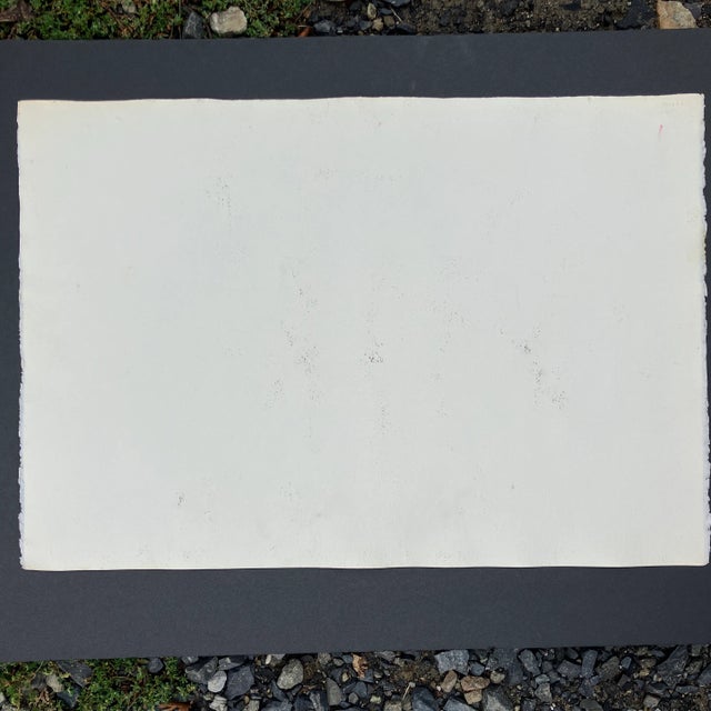 1970’s Original Abstract Expressionist Still Life Watercolor Painting Signed For Sale - Image 4 of 4