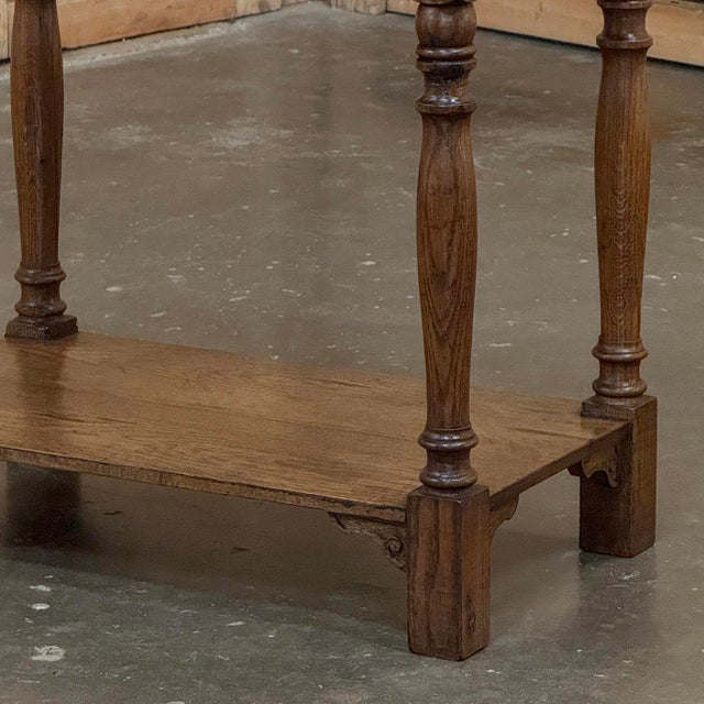 19th Century Rustic Hand Carved Oak Renaissance Revival Side Table For Sale - Image 10 of 18