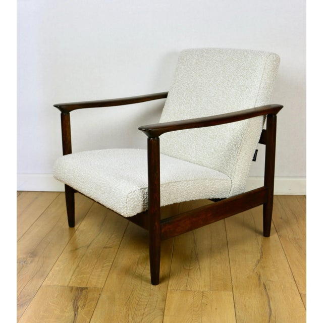 GFM-142 Chair in White Ivory Boucle by Edmund Homa, 1970s For Sale - Image 9 of 14