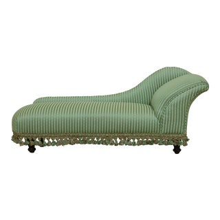 Victorian Style Newly Upholstery Childs Size Chaise Lounge For Sale