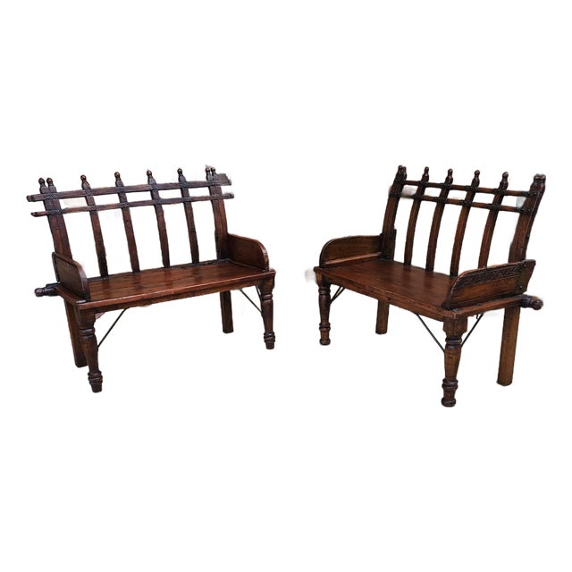 Antique Bench From India For Sale