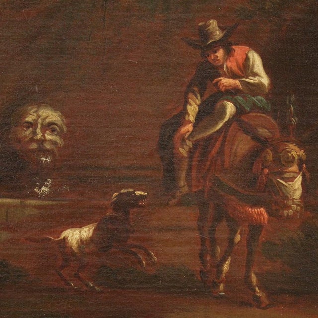 Bucolic Landscape, 1680, Oil on Canvas, Framed For Sale - Image 9 of 16