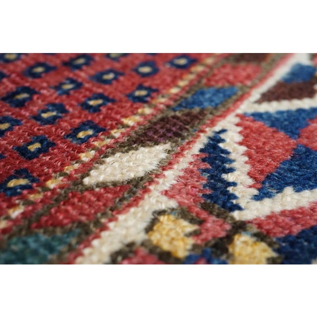 Red Antique Afshar Rug 3'6'' x 3'10'' For Sale - Image 8 of 10