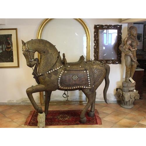 Horse Statue in Wood, 1950s For Sale - Image 3 of 18