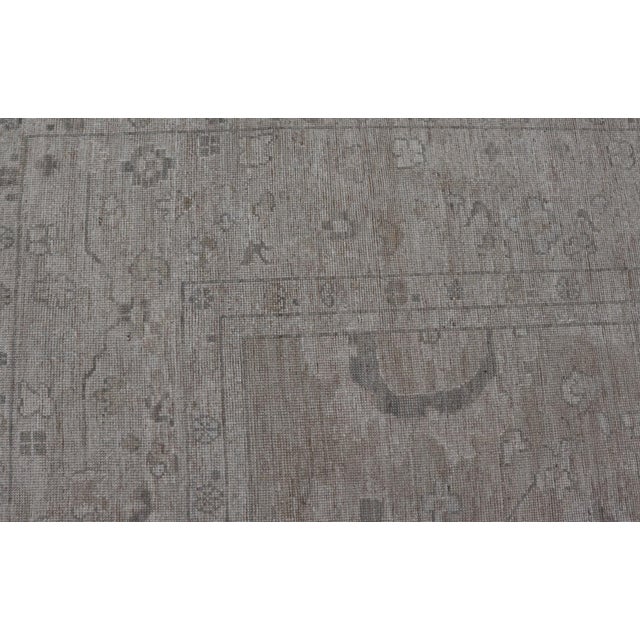 Muted Oushak Rug With Soft Taupe Field and Subtle Ivory Pattern For Sale - Image 12 of 14