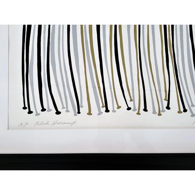 Early 21st Century Atsuko Okamoto "Black Harmony" Abstract Serigraph Wall Art Signed For Sale - Image 5 of 10