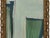 “Seahorse" Green Abstract Art in Vintage Frame, Transitional Living Room Art by JTS For Sale - Image 4 of 10