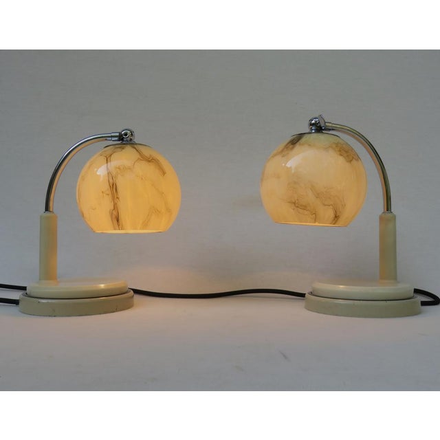 Marianne Brandt Bauhaus Table Lights by Marianne Brandt for Ruppel Werke, 1920s, Set of 2 For Sale - Image 4 of 18