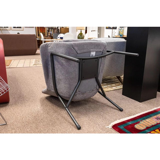 Contemporary Camerich Noble Grey Lounge Armchairs Vintage MCM Style Contemporary Modern - A Pair For Sale - Image 3 of 12