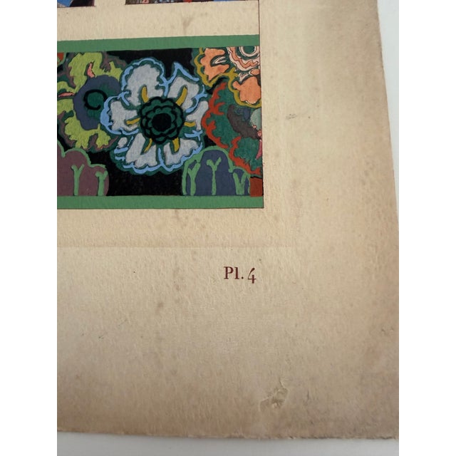 Original 1924 Édouard Bénédictus Art Deco Pochoir Print – Variations, Plate 4 (Full Folio Sheet, Framed) For Sale - Image 4 of 7