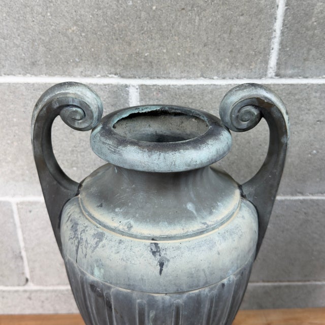Large Patinated Bronze Vases, 1960s, Set of 2 For Sale - Image 6 of 11