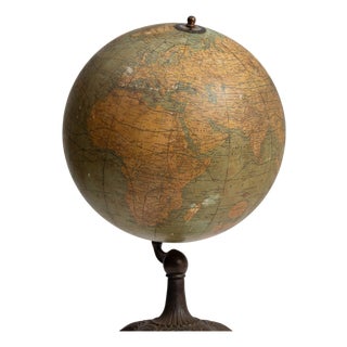 19th Century United States Brown Iron Globe For Sale