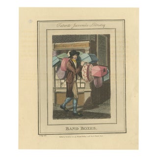 After William Marshall Craig, Band Boxes, Tabart's Juvenile Library, Cries of London, 1804, Engraving For Sale