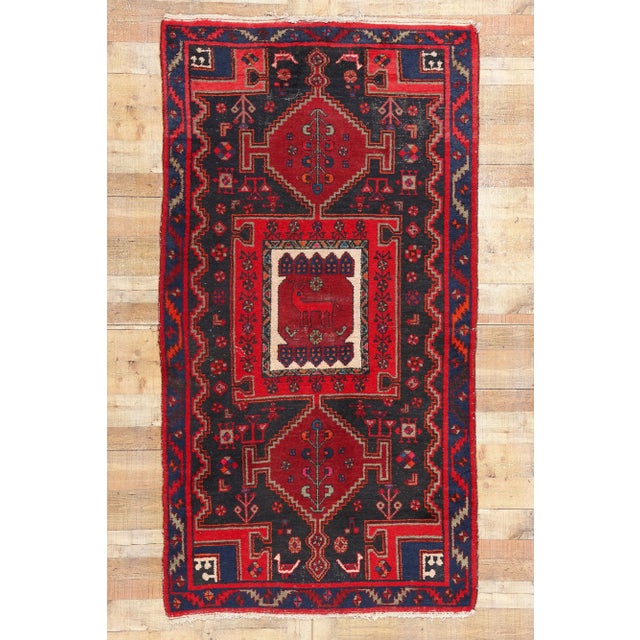 Vintage Persian Nahavand Hamadan Rug - 04'04 X 08'00 For Sale - Image 9 of 9