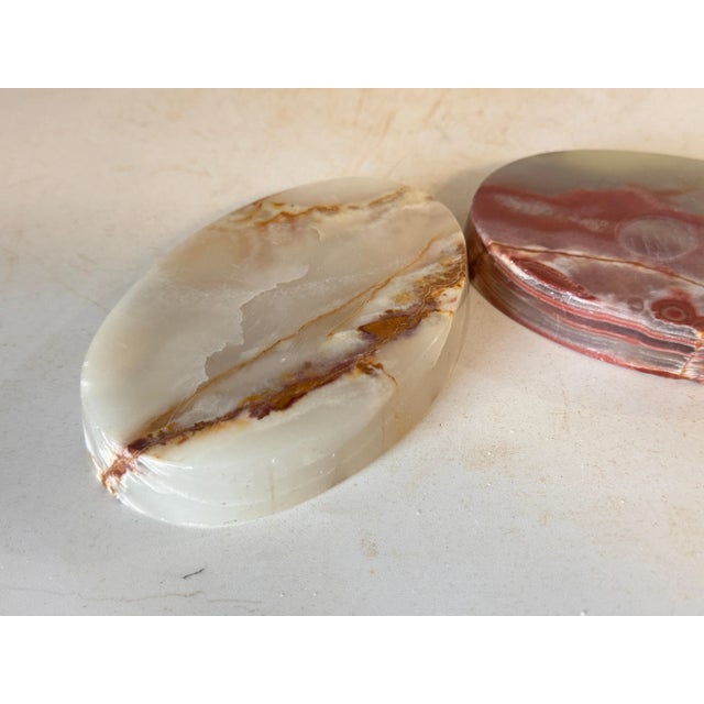 Brown Ashtrays in Onyx and Oval Shape, Italy, 1960s, Set of 2 For Sale - Image 8 of 10