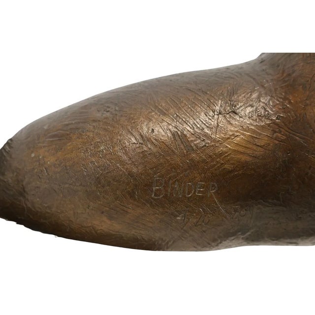 1970s Erwin Binder (American, 1934-1993). Large Bronze, Male Torso, Signed For Sale - Image 5 of 5